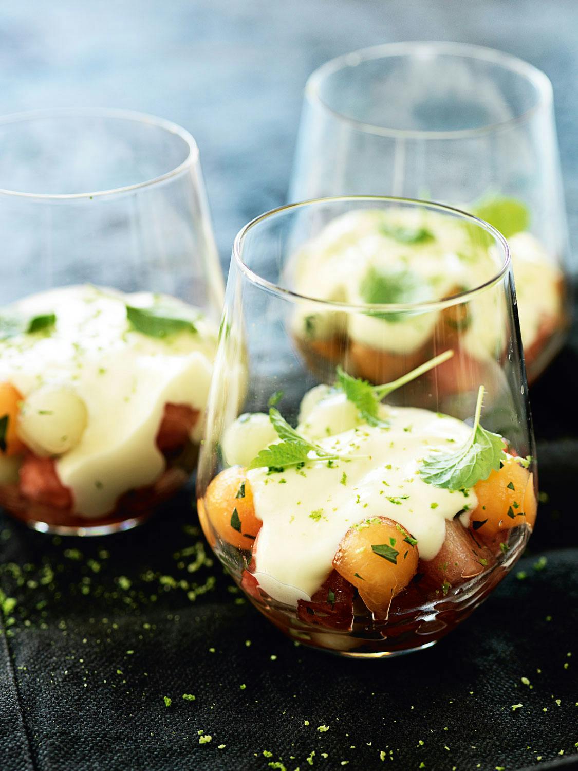 Melonsalat med sabayonne